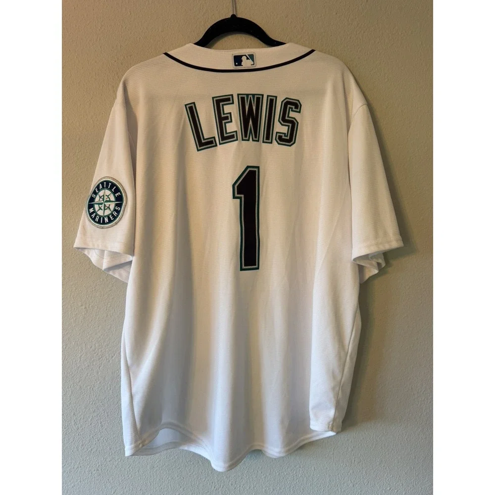 SEATTLE MARINERS JERSEY LEWIS 2021 BASEBALL JERSEY WHITE XL
